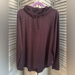 GAIAM Athletic Yoga Wear Maroon Hooded Top